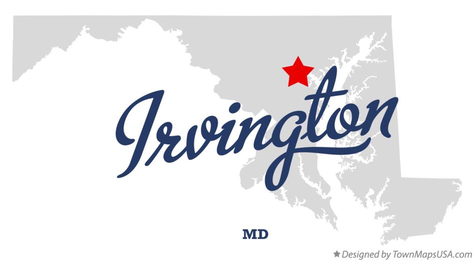 Map of Irvington Maryland MD