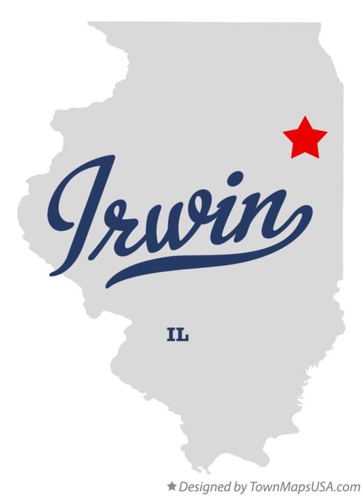 Map of Irwin Illinois IL
