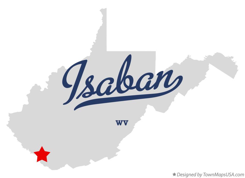 Map of Isaban West Virginia WV