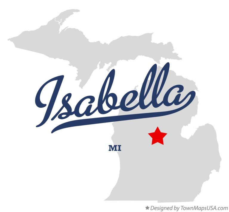 Map of Isabella Michigan MI