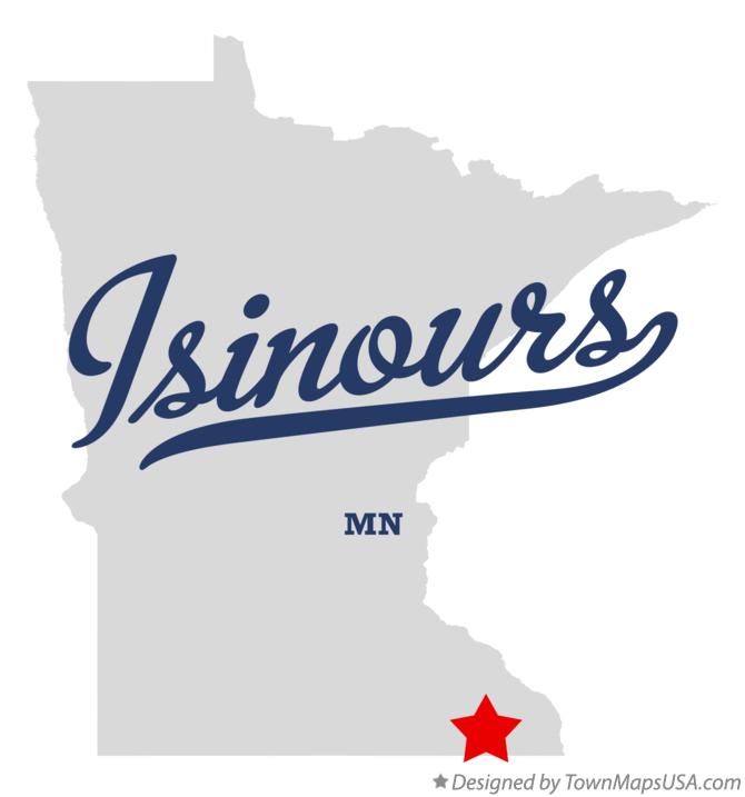 Map of Isinours Minnesota MN