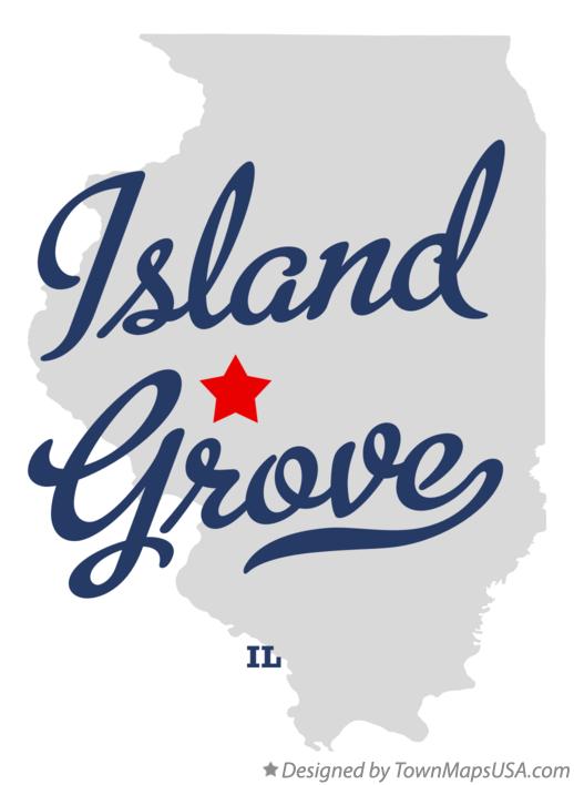 Map of Island Grove Illinois IL