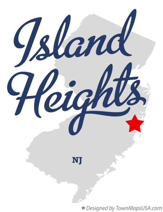 Map of Island Heights New Jersey NJ