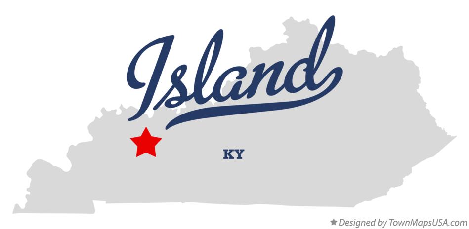 Map of Island Kentucky KY