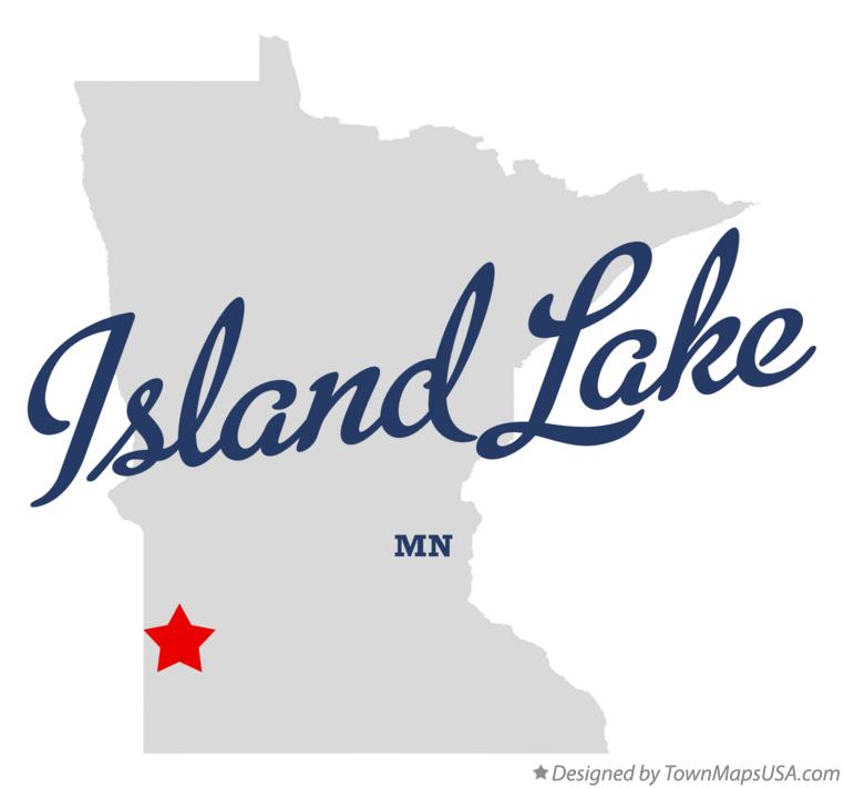 Map of Island Lake Minnesota MN