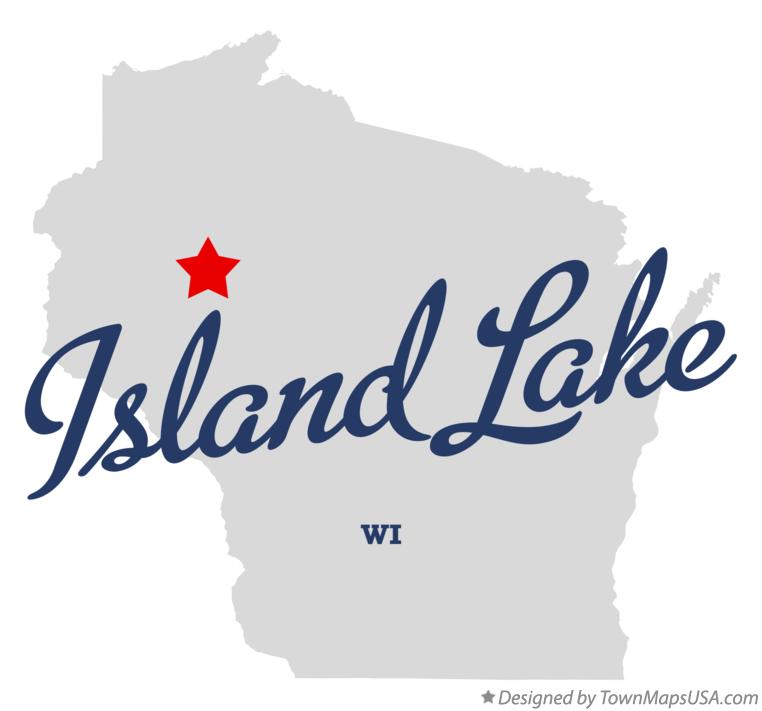 Map of Island Lake Wisconsin WI