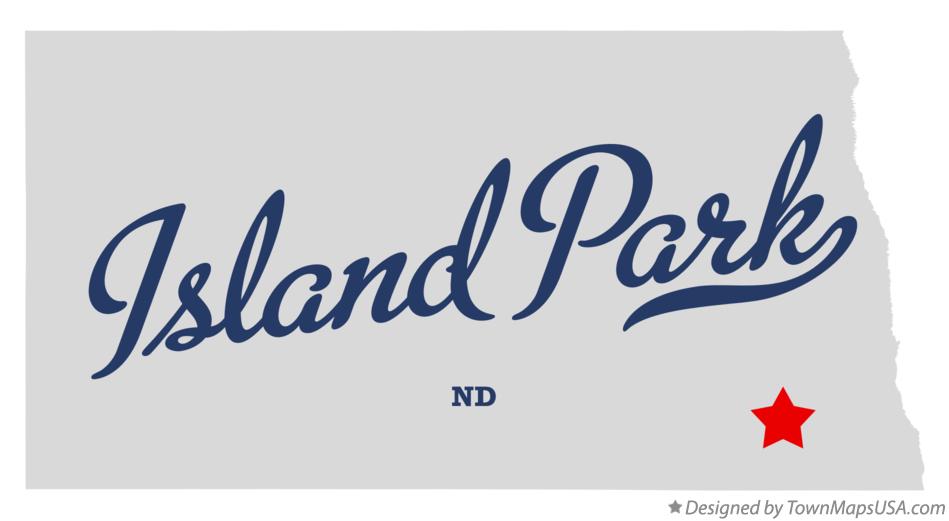 Map of Island Park North Dakota ND
