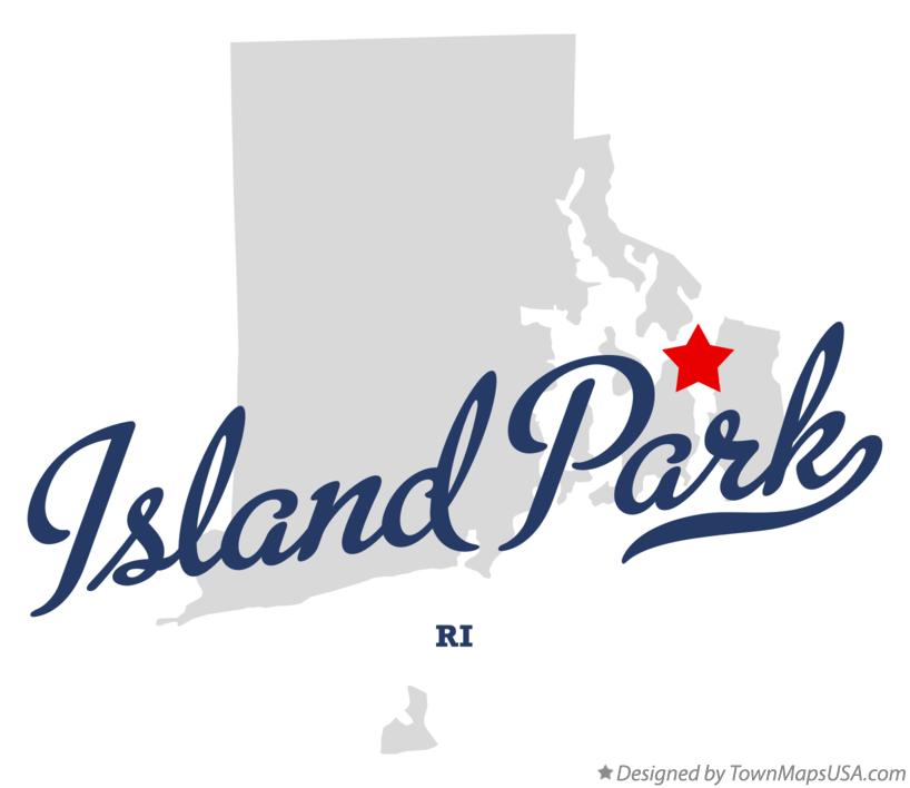 Map of Island Park Rhode Island RI
