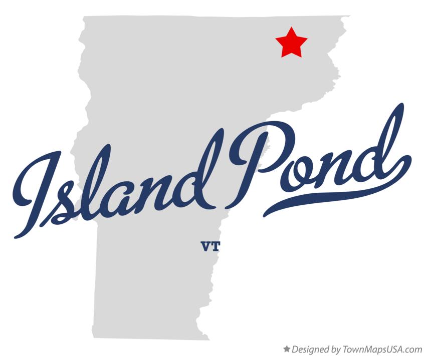 Map of Island Pond Vermont VT