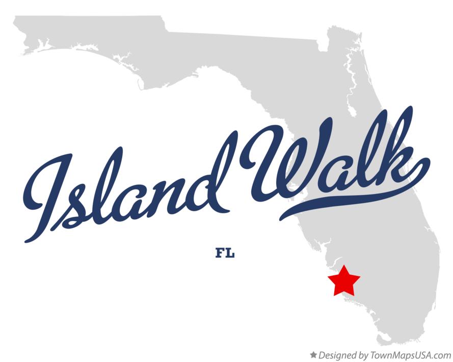 Map of Island Walk Florida FL