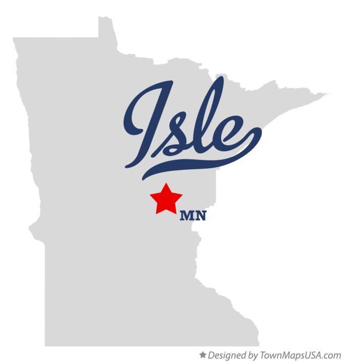 Map of Isle Minnesota MN