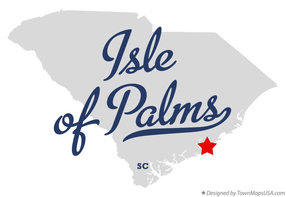 Map of Isle of Palms South Carolina SC
