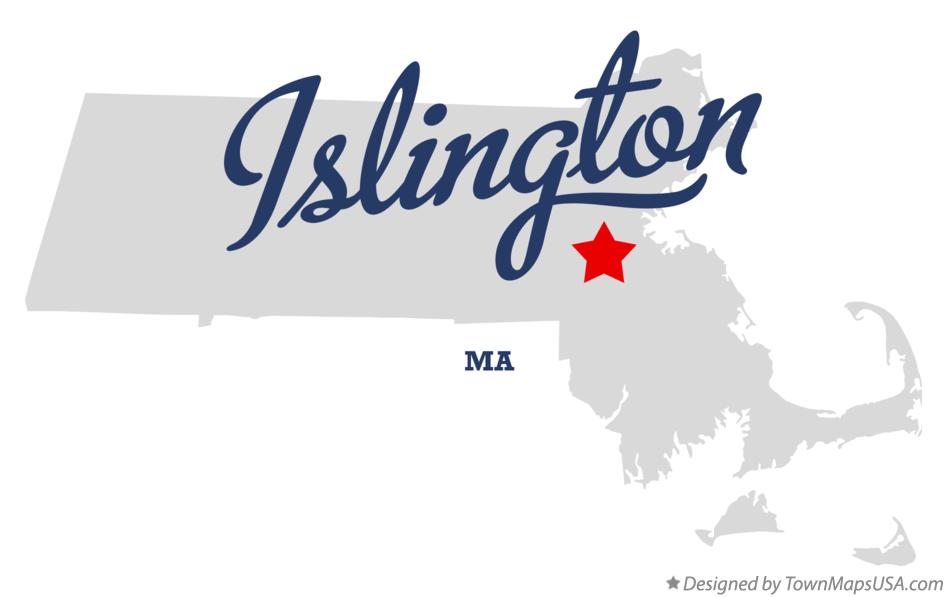 Map of Islington Massachusetts MA