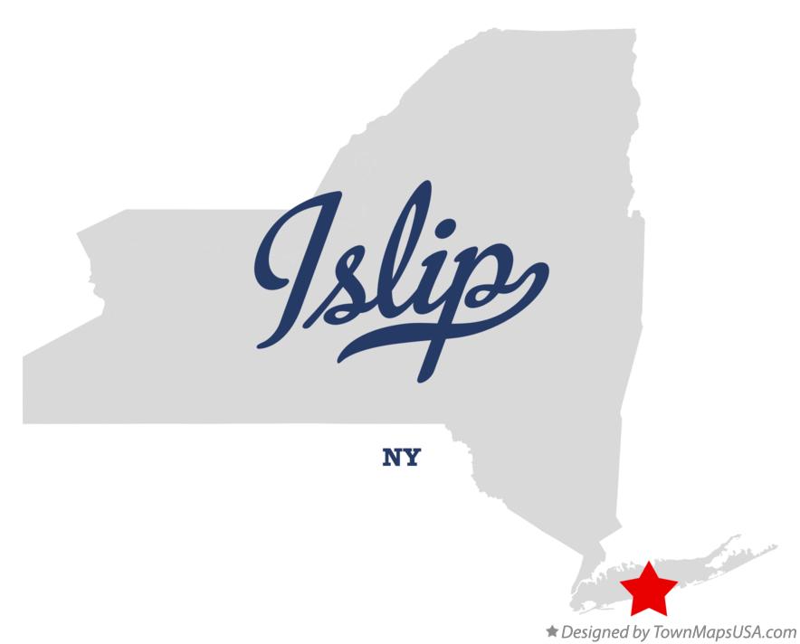 Map of Islip New York NY