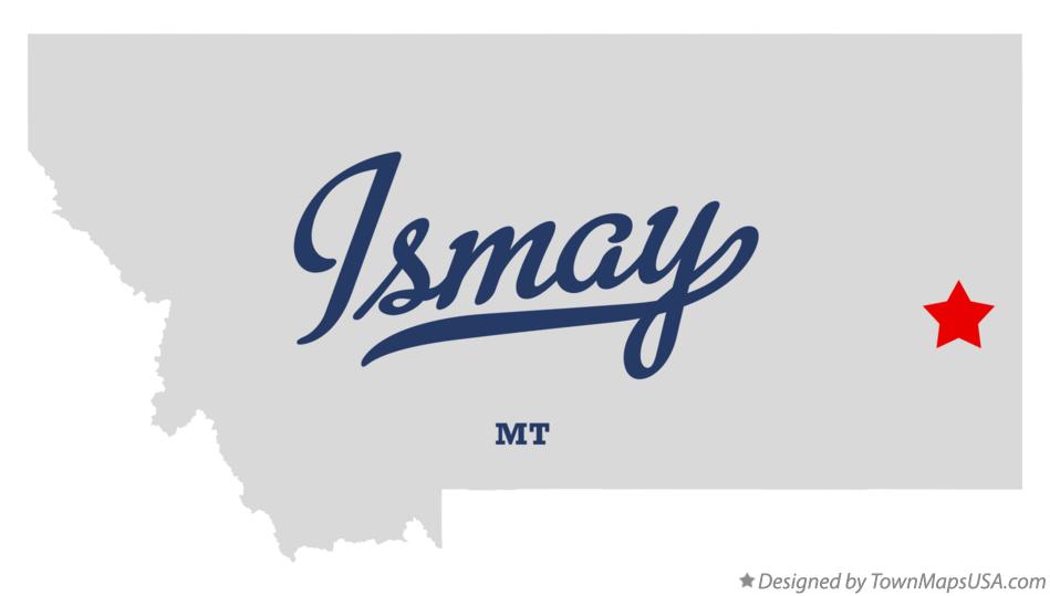 Map of Ismay Montana MT