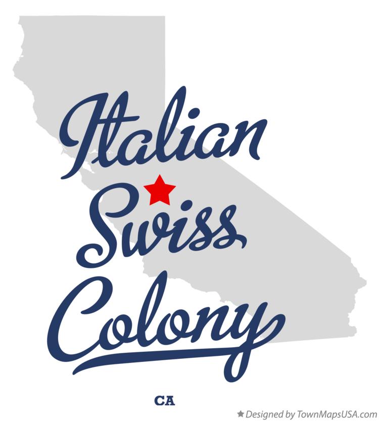 Map of Italian Swiss Colony California CA