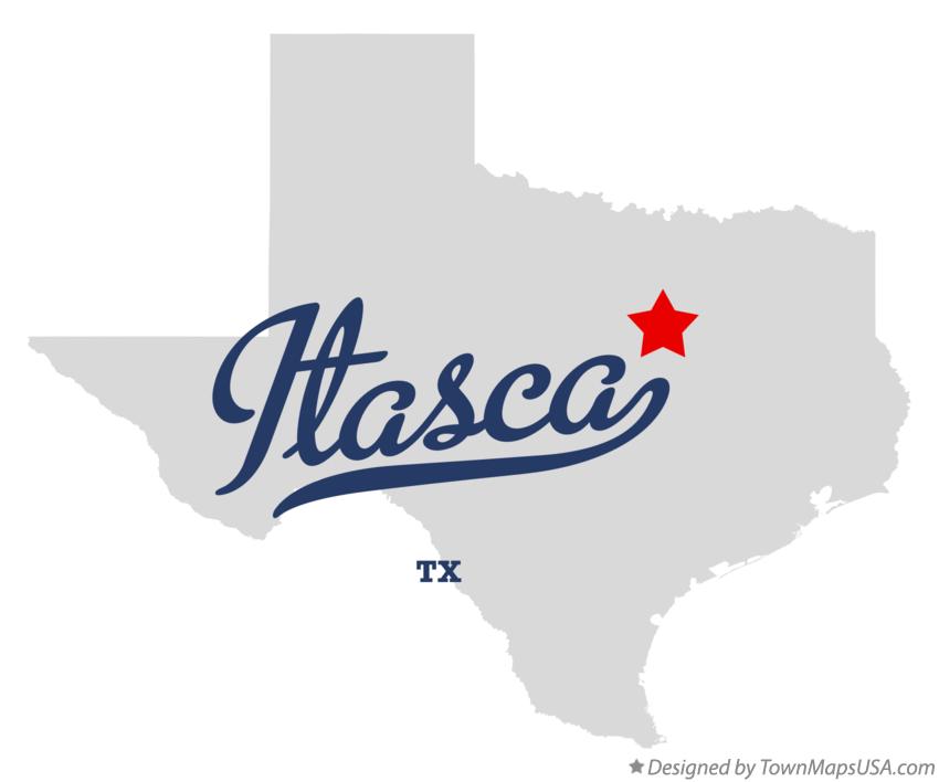 Map of Itasca Texas TX