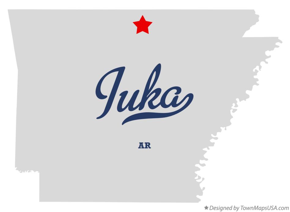 Map of Iuka Arkansas AR