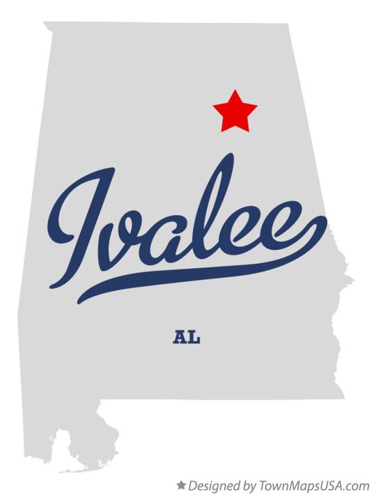 Map of Ivalee Alabama AL
