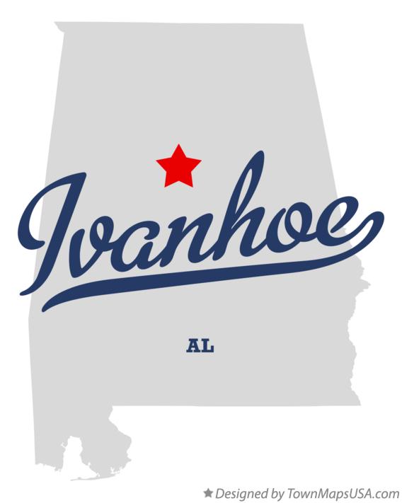 Map of Ivanhoe Alabama AL