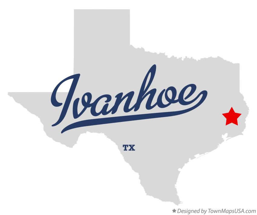 Map of Ivanhoe Texas TX