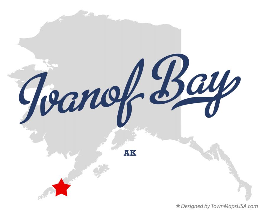 Map of Ivanof Bay Alaska AK
