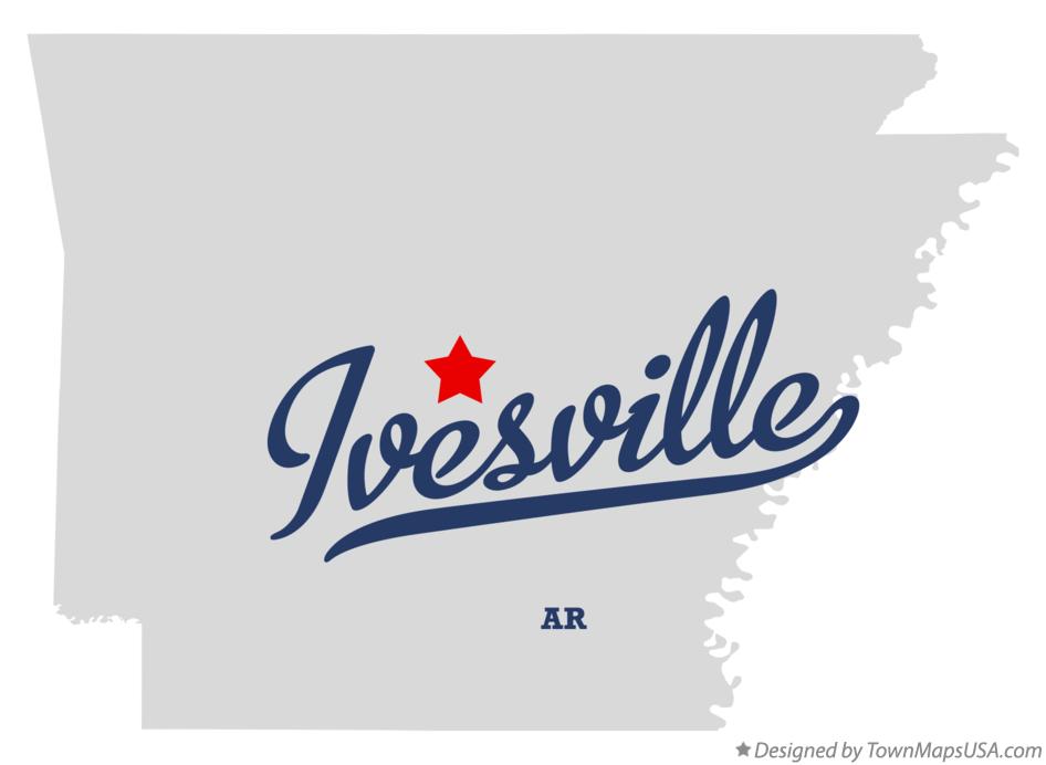 Map of Ivesville Arkansas AR