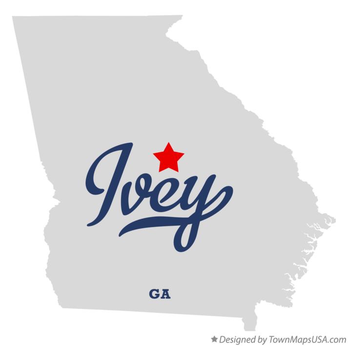 Map of Ivey Georgia GA