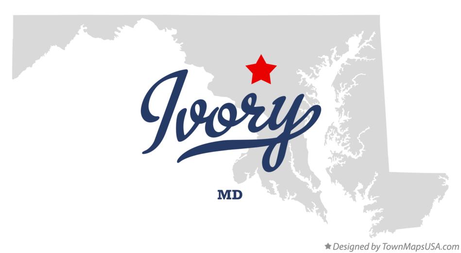 Map of Ivory Maryland MD