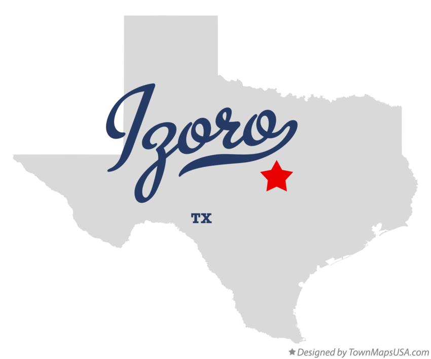 Map of Izoro Texas TX