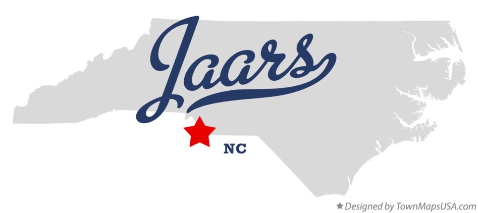 Map of Jaars North Carolina NC