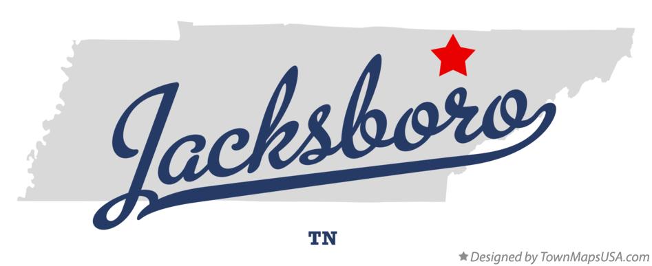 Map of Jacksboro Tennessee TN
