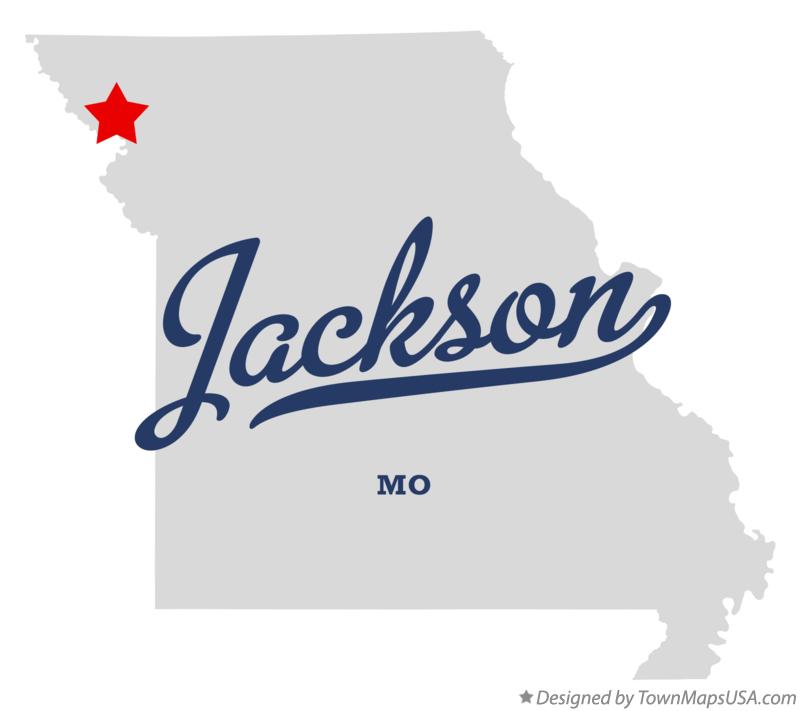 Map of Jackson Missouri MO