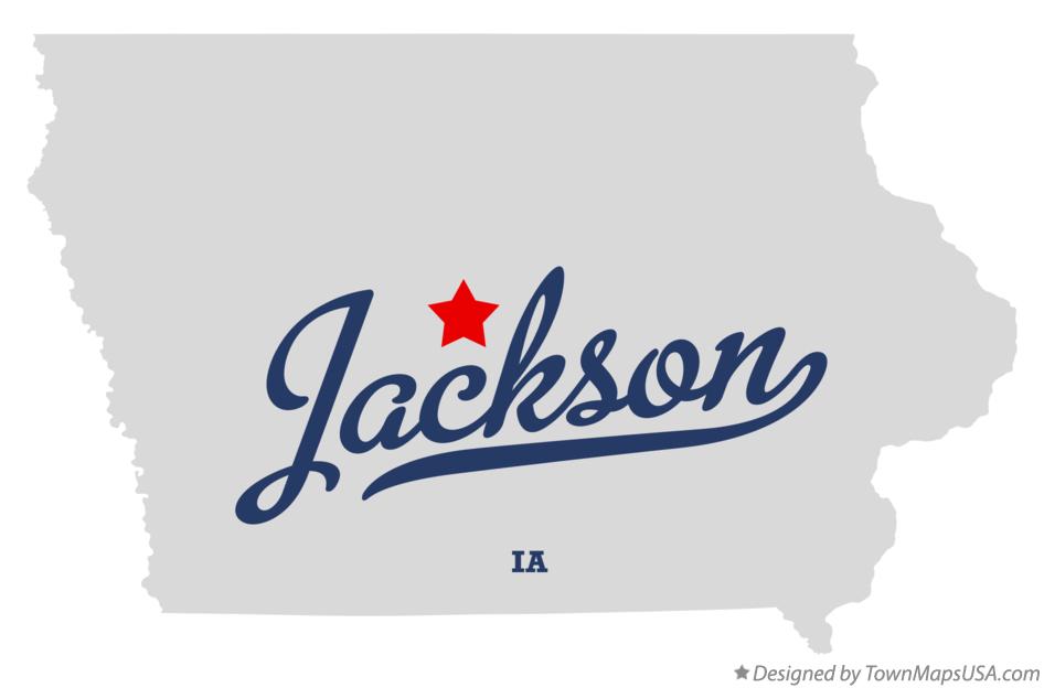 Map of Jackson Iowa IA