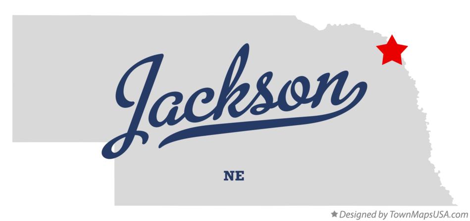 Map of Jackson Nebraska NE