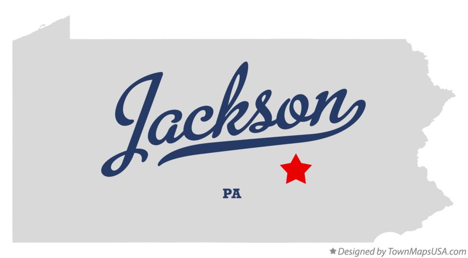Map of Jackson Pennsylvania PA