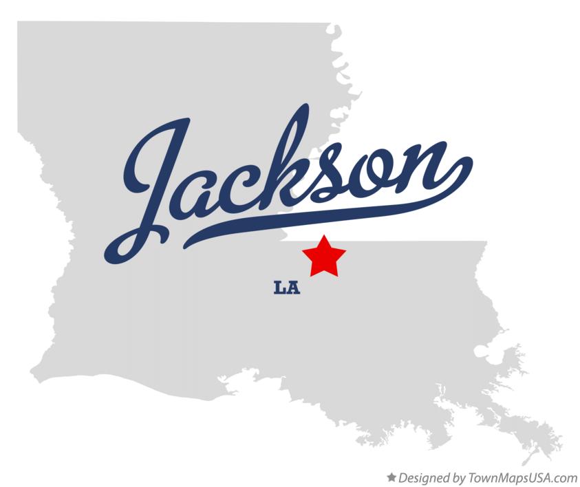 Map of Jackson Louisiana LA