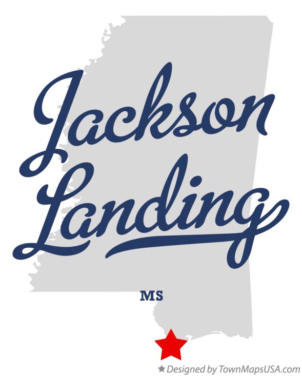 Map of Jackson Landing Mississippi MS