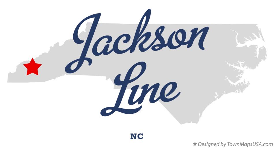 Map of Jackson Line North Carolina NC