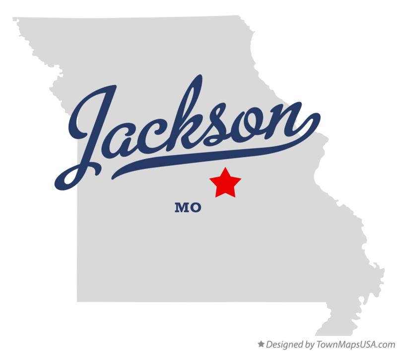Map of Jackson Missouri MO