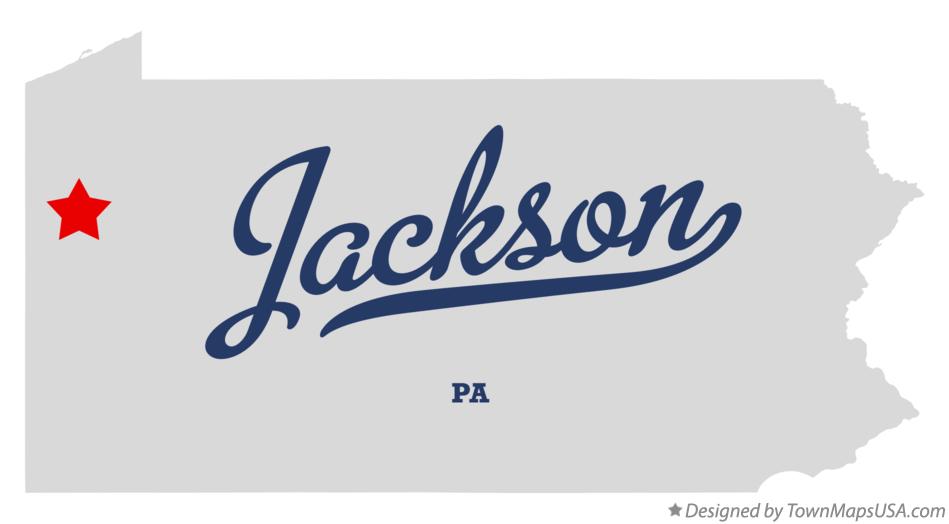 Map of Jackson Pennsylvania PA