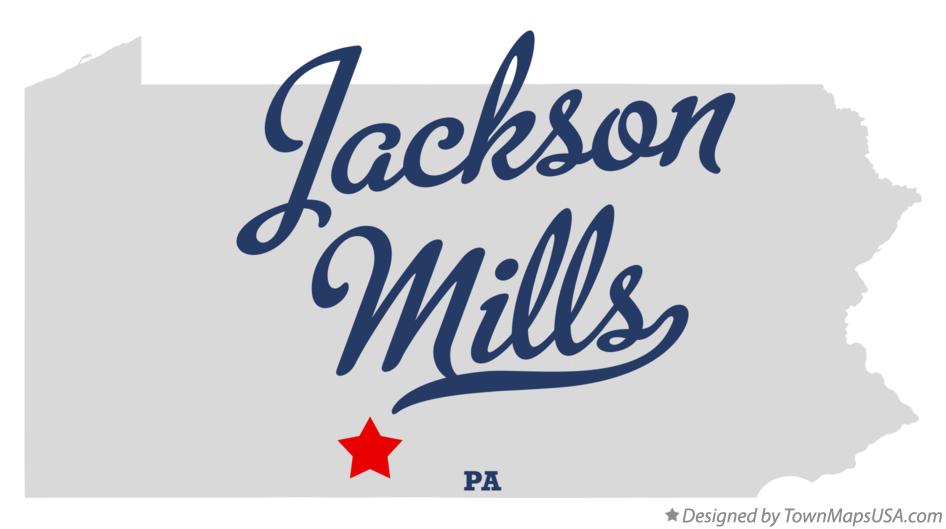 Map of Jackson Mills Pennsylvania PA