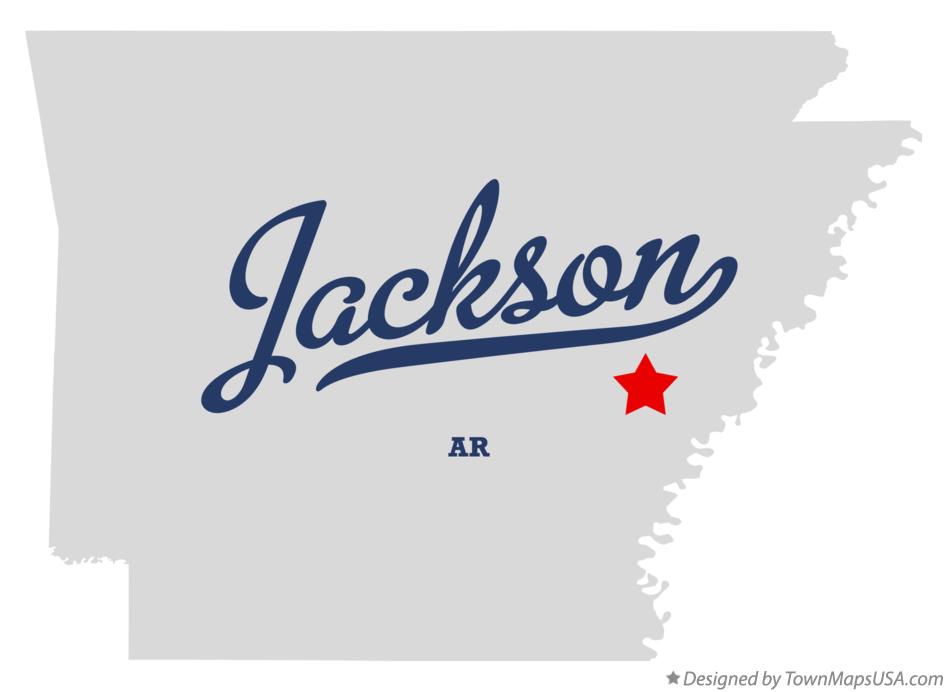 Map of Jackson Arkansas AR