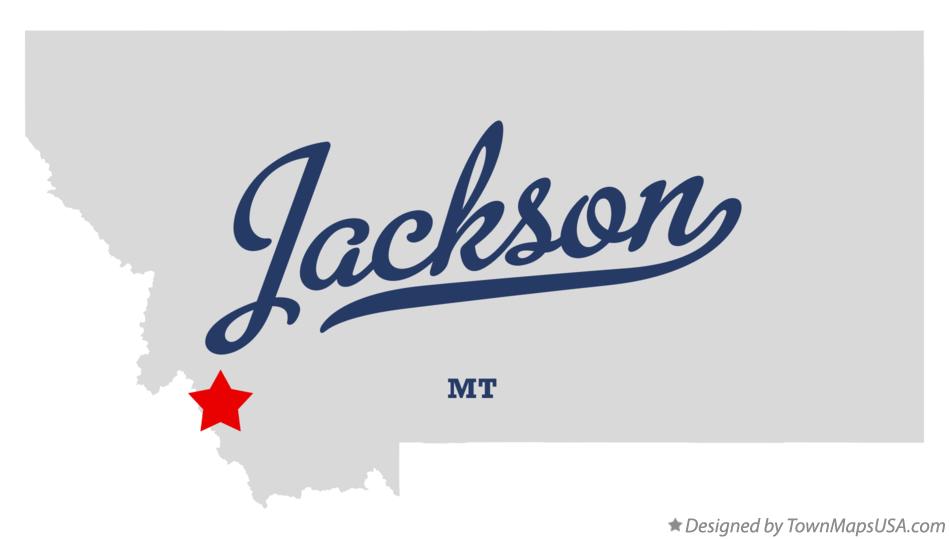 Map of Jackson Montana MT