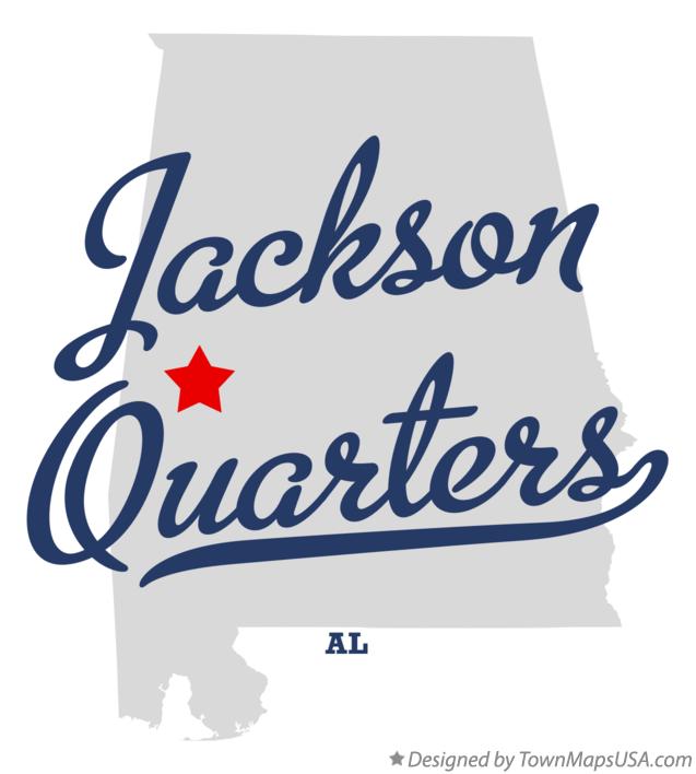 Map of Jackson Quarters Alabama AL