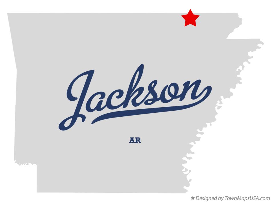 Map of Jackson Arkansas AR