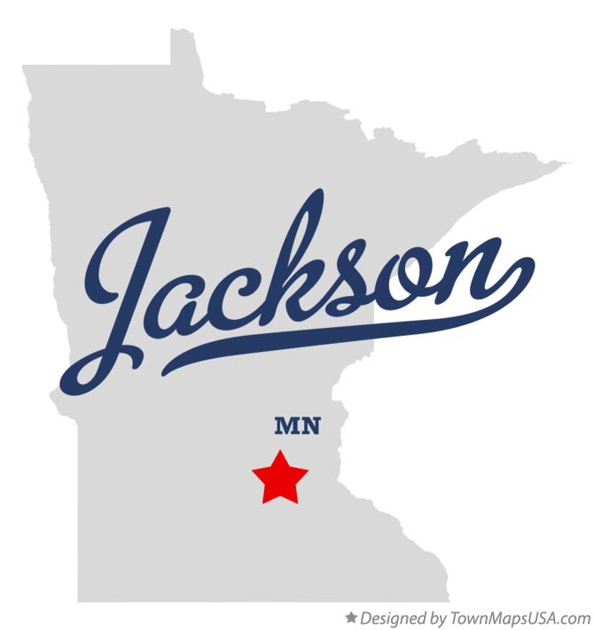 Map of Jackson Minnesota MN