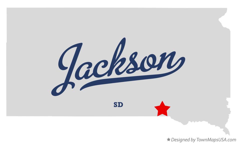 Map of Jackson South Dakota SD