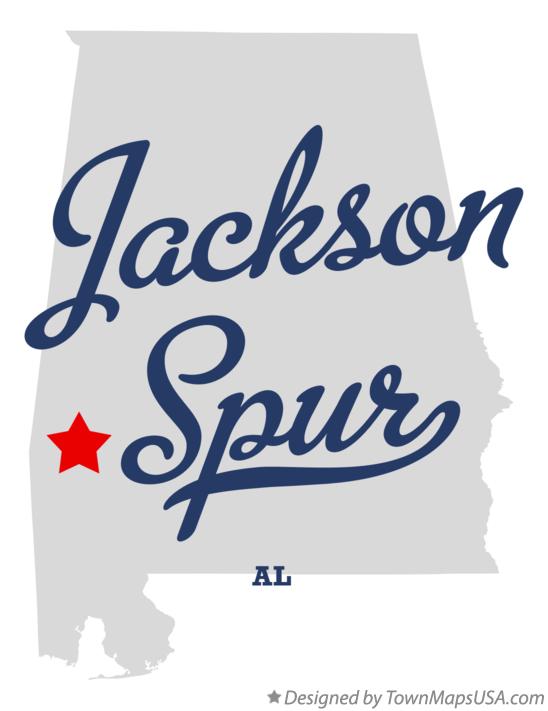 Map of Jackson Spur Alabama AL
