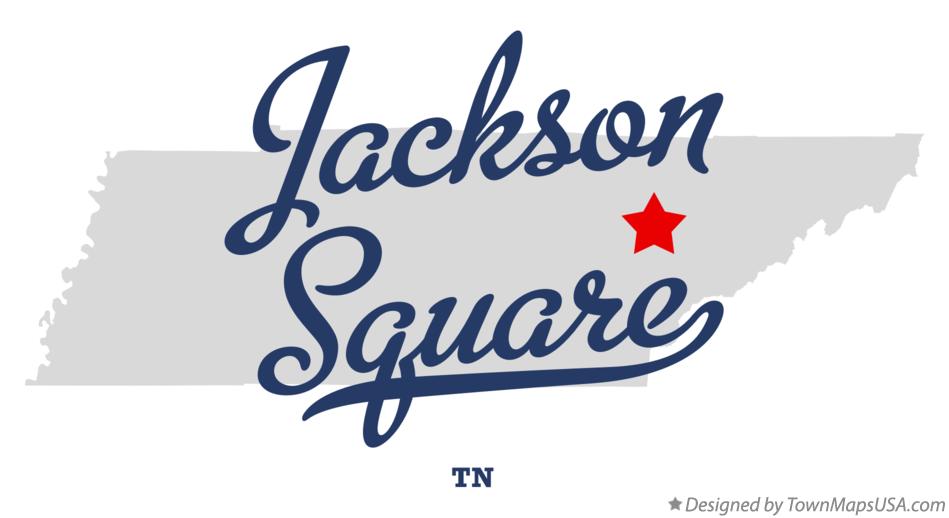 Map of Jackson Square Tennessee TN